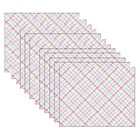 Kit Jogo Americano Páscoa Xadrez Colorido - 12 Peças