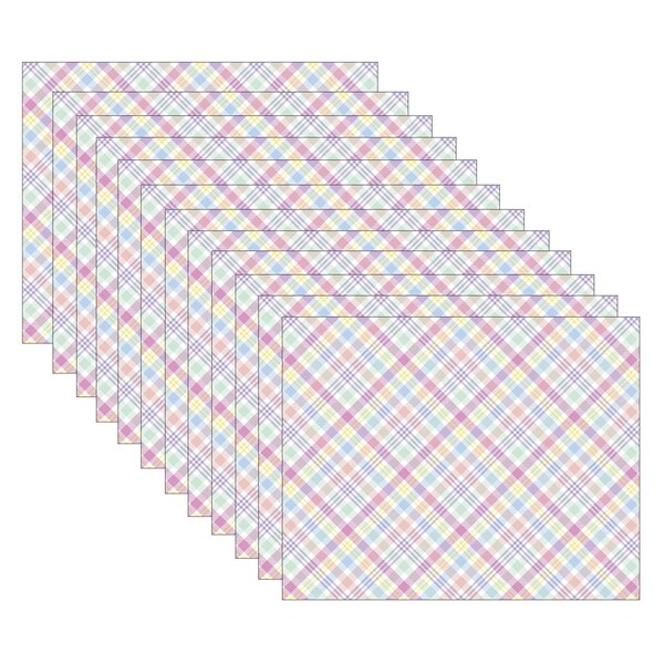 Kit Jogo Americano Páscoa Xadrez Colorido - 12 Peças