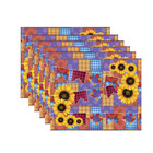 Kit Jogo Americano Patchwork Girassol - 6 Peças