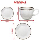 Kit Jogo Café Da Manhã Lanche Porcelana 220ml Para 2 Pessoas