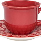 Kit Jogo Café Lanche Floreal Renda 8 Peças Oxford® Cerâmica