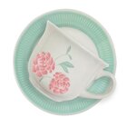 Kit Jogo Café Lanche Oxford Donna Bloom 24 Peças Cerâmica