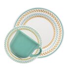 Kit Jogo Café Lanche Oxford Donna Louros 24 Peças Cerâmica