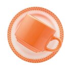Kit Jogo Café Lanche Oxford Donna Tangerina 24 Peças Cerâmica