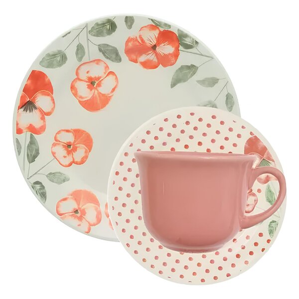 Kit Jogo Café Lanche Oxford® Donna Holambra 20 Peças