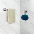 Kit Jogo De Banheiro Quadrado Inox Cromado Porta Toalha Banho