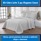 Kit Jogo De Cama 3pçs Elegance Matelado Casal Queen Casen Bra