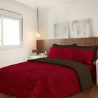 Kit Jogo De Cama Casal Queen + Jogo De Lençol 5 Peças Aconche