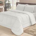 Kit Jogo De Cama Casal Queen + Jogo De Lençol 5 Peças Aconche