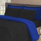 Kit Jogo De Cama Casal Queen + Jogo De Lençol 5 Peças Aconche