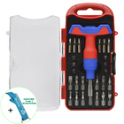 Kit Jogo De Chaves Precisão 25 Peças Azul + Chaveiro Cbrn17843