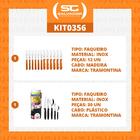 Kit - Jogo De Churrasco Inox 12 Peças Dynamic + 1 Faqueiro 30