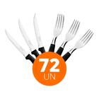 Kit - Jogo De Faca E Garfo Ipanema 72 Peças Em Aço Inox Cabo