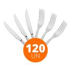 Kit - Jogo De Faca E Garfo Luxo Laguna 120 Peças Em Aço Inox