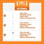 Kit - Jogo De Facas, Garfos E Colheres Búzios 18 Peças Em Aço