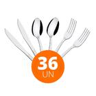 Kit - Jogo De Facas, Garfos E Colheres Búzios 36 Peças Em Aço