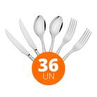 Kit - Jogo De Facas, Garfos E Colheres Luxo Laguna 36 Peças E