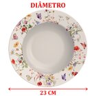 Kit Jogo De Prato Fundo Sopa 12 Pessoas 12pçs Ana Clara 23cm