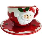 Kit Jogo De Xicaras Natalino Boneco De Neve Papai Noel 300ml