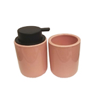 Kit Jogo Dispenser Porta Copo Dolomita Rosa