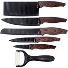 Kit Jogo Facas Conjunto Faqueiro 6 Peças Com Barra Magnética