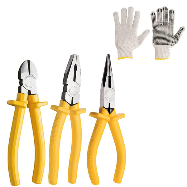 Kit Jogo Ferramentas Alicates Universal Bico E Corte Tramonti