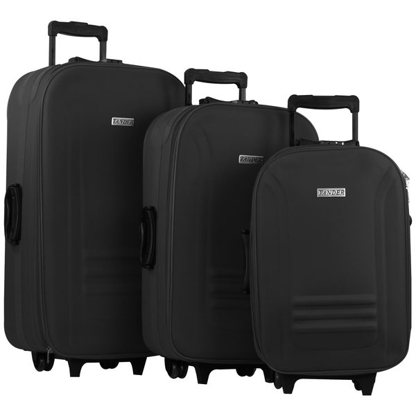 Kit Jogo Mala de Viagem com 3 Peças Poliéster - TJMVP - Preto