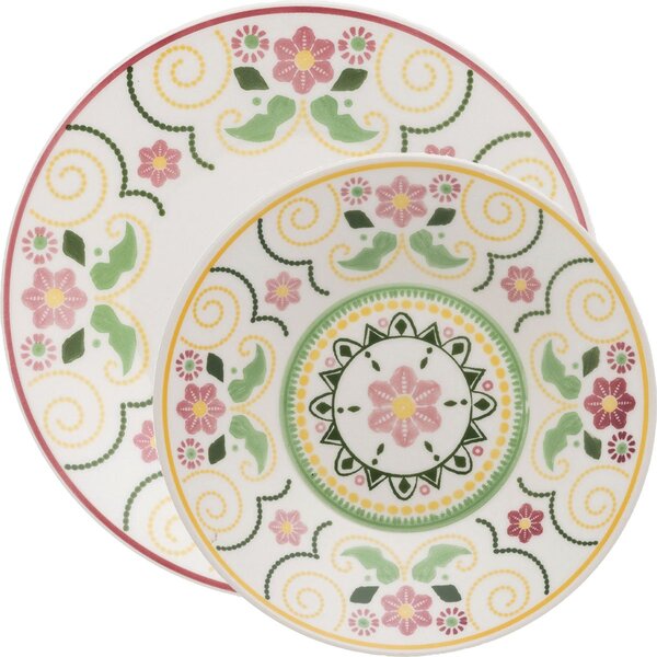 Kit Jogo Prato Raso Fundo 8 Pessoas 16pçs Oxford Atual Lima