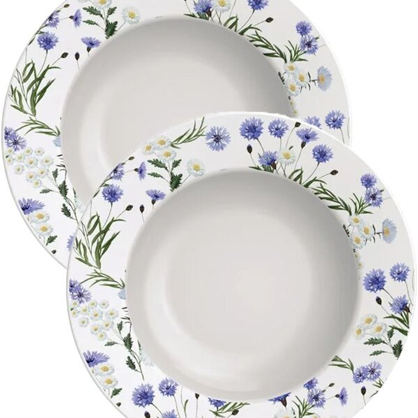 Kit Jogo Pratos Fundo Sopa 10 Pessoas 10peças Ana Alice 23cm