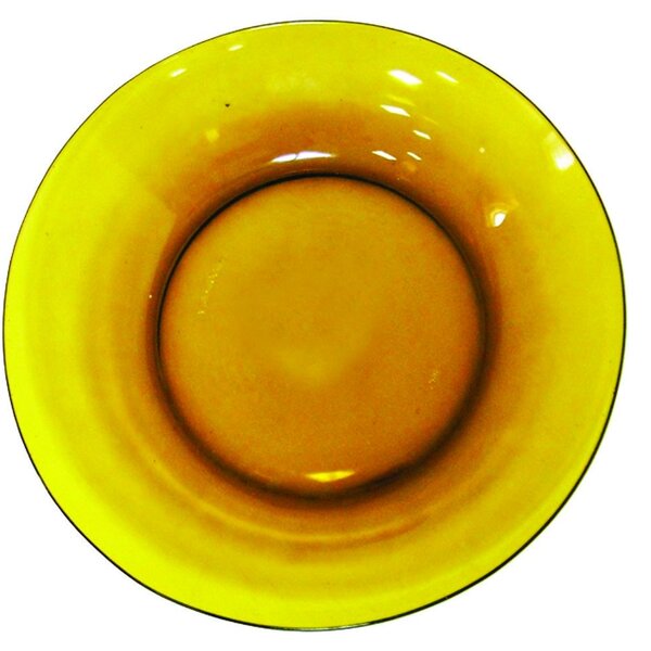 Kit Jogo Pratos Fundo Sopa Amber Em Vidro 2 Peças 22,5cm