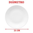 Kit Jogo Pratos Fundos Sopa 10pçs 10 Pessoas Coup White 21cm