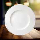 Kit Jogo Pratos Raso Fundo 2 Pessoas 4pçs Aba Larga Branco