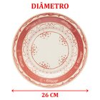 Kit Jogo Pratos Raso Jantar 12 Pessoas 12pçs Arabesco Oxford