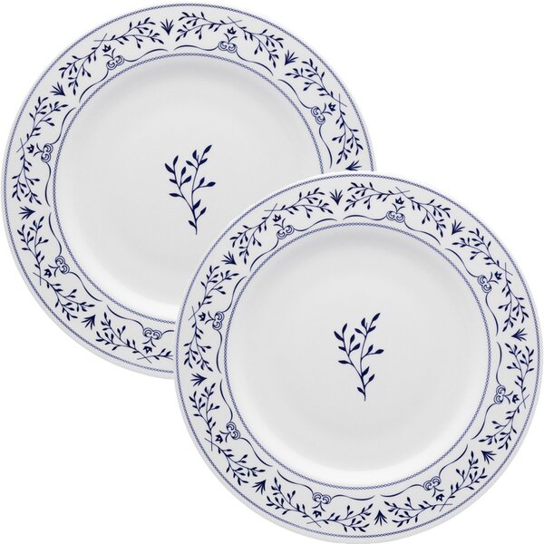 Kit Jogo Pratos Rasos 2 Pessoas 2 Peças Flamingo Ming 28cm