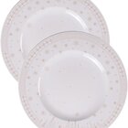 Kit Jogo Pratos Rasos Jantar 2 Pessoas 2pçs Natal Noel 28cm