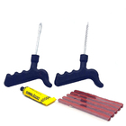Kit Jogo Remendo Tipo Macarrão Para Reparo Pneu Sem Câmara De