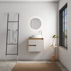 Kit Kyoto Em Madeira Para Banheiro Com Cuba E Espelheira Jequ