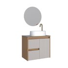 Kit Kyoto Em Madeira Para Banheiro Com Cuba E Espelheira Jequ