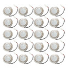 Kit Lampada Led Redonda Para Coifa Plug Branco - 20 Pecas