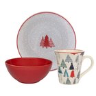 Kit Lanche Pinheiro Jolly Natal Oxford® 3 Peças Cerâmica