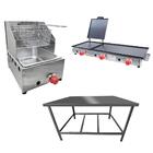 Kit Lanchonete Mesa De Manipulação 100x55cm + Fritadeira A Gá