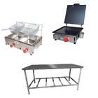 Kit Lanchonete Mesa De Manipulação 190x70cm + Fritadeira A Gá