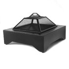 Kit Lareira Externa Pira + Suporte De Lenha Master-aço-preto