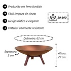 Kit Lareira Ferro Envelhecida Acendedor 110v Fole Espalhador