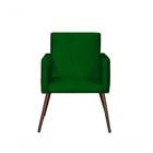 Kit Lari 2 Poltronas Decorativa Recepção Casa Suede Verde