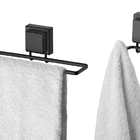 Kit Lavabo Banheiro Preto Fosco Ventosa 02 Peças Future Ganch