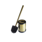 Kit Lavabo Inox Dourado Lixeira 5l E Escova Easy Fineza