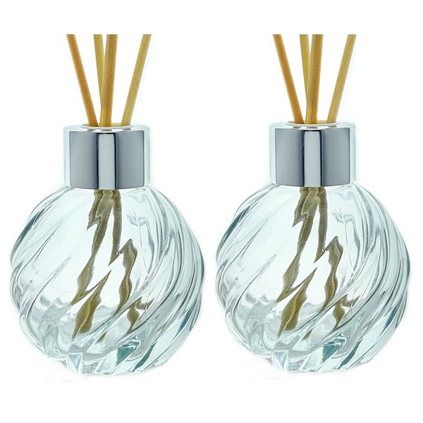 Kit Lavabo Transparente Mini Esfera Para Essências 110ml