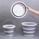 Kit Lavanderia 2 Baldes Dobráveis 5l 10l Bacia 5l - Simplo Br