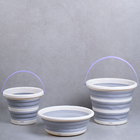 Kit Lavanderia 2 Baldes Dobráveis 5l 10l Bacia 5l - Simplo Br